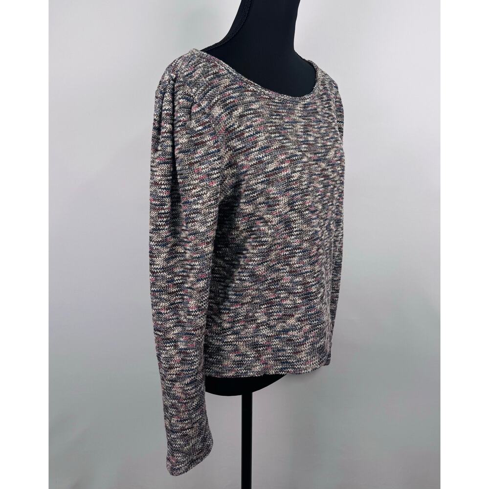 Madewell Multicolor Marled Knit Scoop Neck Sweater Size Medium - Picture 3 of 10